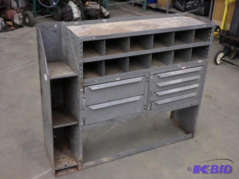 lot 17 image: 12&quotx36&quotx48" Steel Organizer Un...