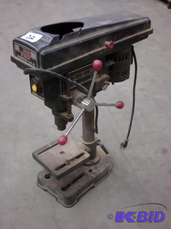 lot 32 image: Craftsman 8" 3-Speed Benchtop Drill Pres...