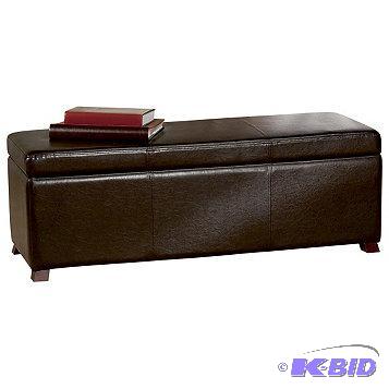 New Alcove Storage Ottoman&nbsp- Dark Brown ...