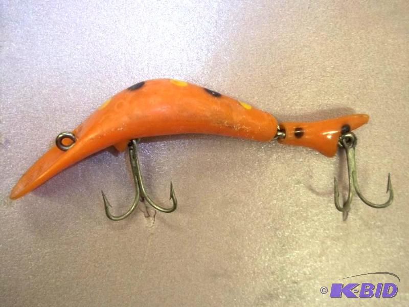 lot 126 image: Vintage Orange lure see photos for size and m...