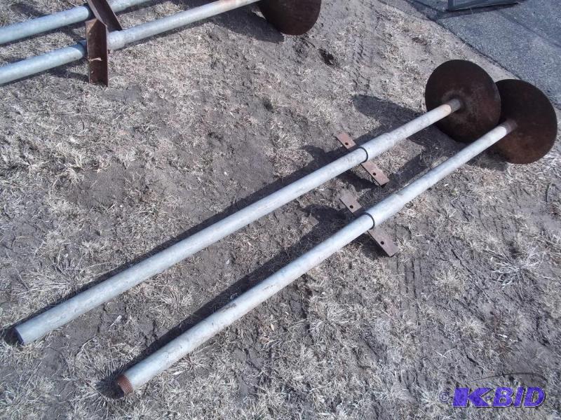 lot 219 image: Pair of dock post 6 with brackets...