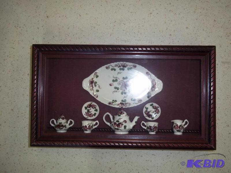 lot 24 image: Tea set wall decor 9" x 15"...