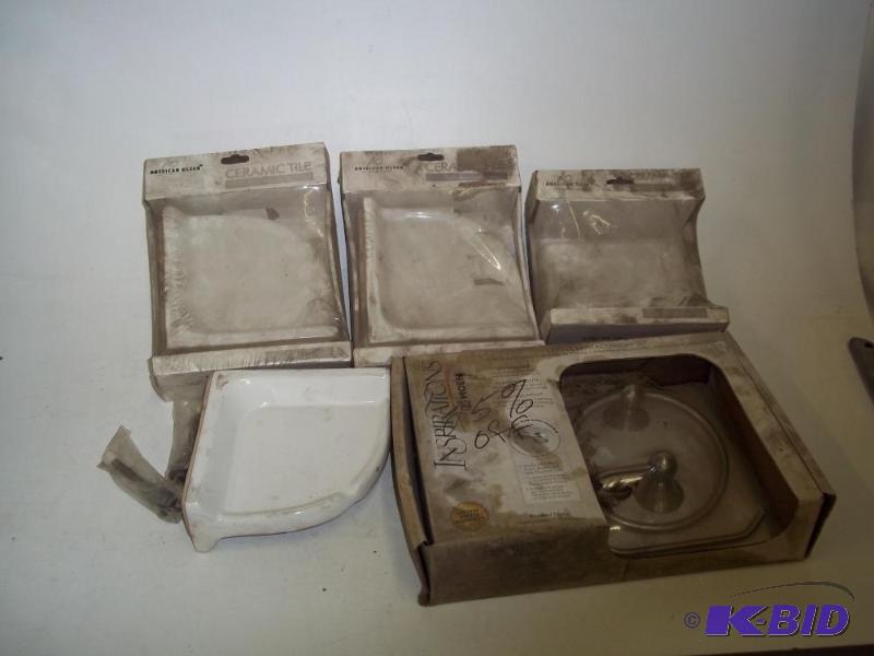 lot 248 image: New ceramic tile accessories with towel holde...