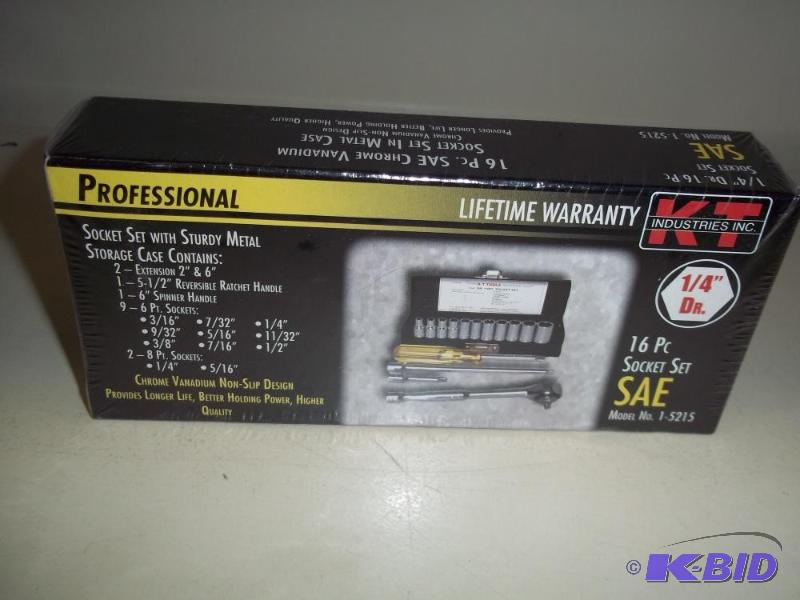 lot 257 image: New 14" 16 p socket set SAE...