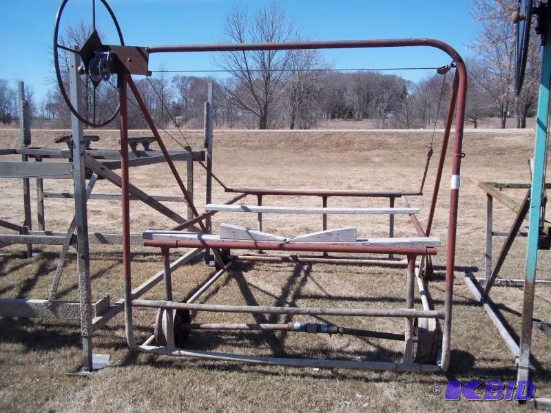 lot 3 image: Steel Boat lift 72" wide, red...
