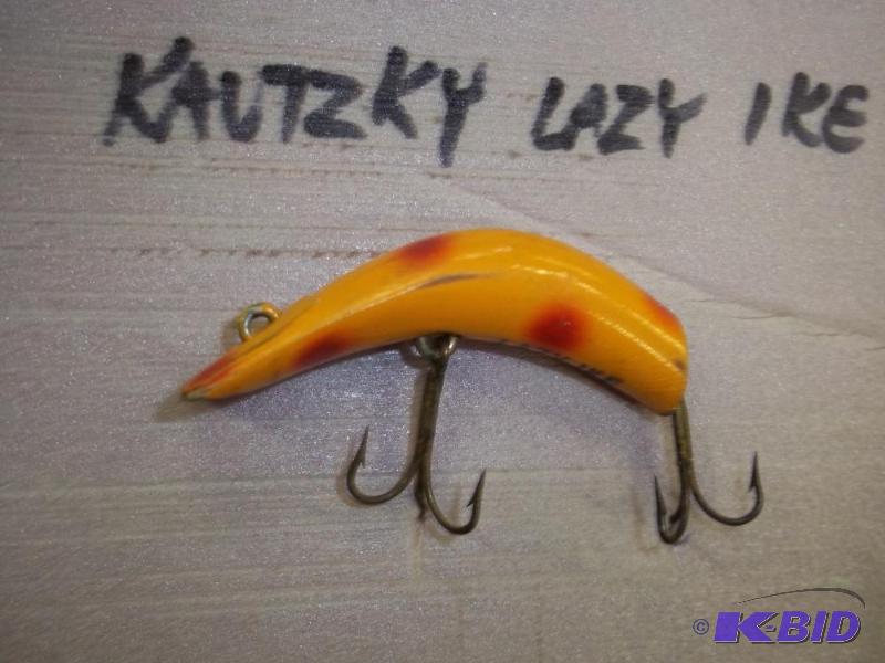 lot 53 image: Vintage Orange Kautzks Lazy Ike lure see pho...