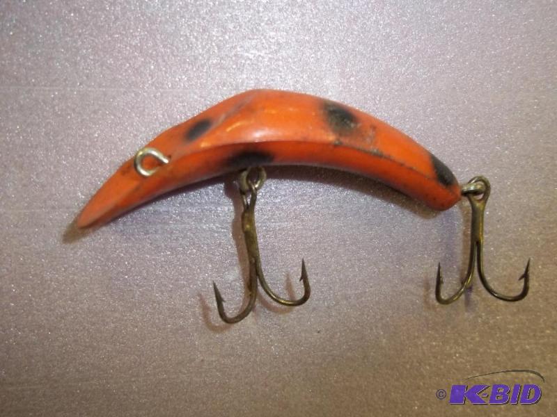 lot 56 image: Vintage Orange lure see photos for size and m...