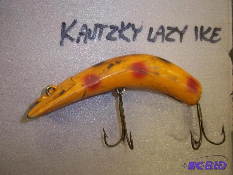 lot 57 image: Vintage Yellow Kautzky Lazy Ike lure see phot...