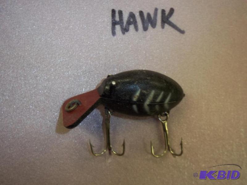 lot 71 image: Vintage Black Hawk lure see photos for size a...