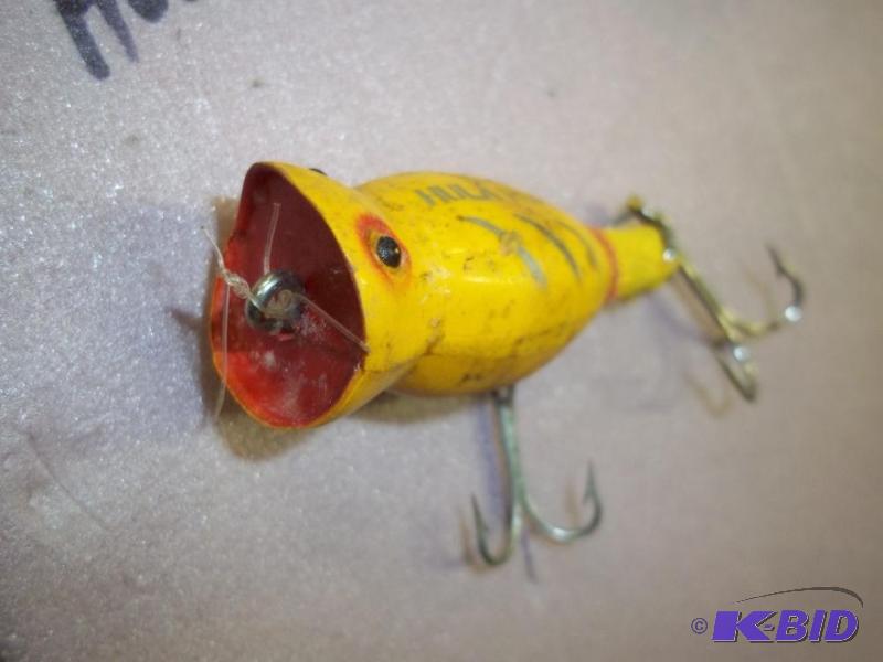 lot 74 image: Vintage Yellow lure see photos for size and m...