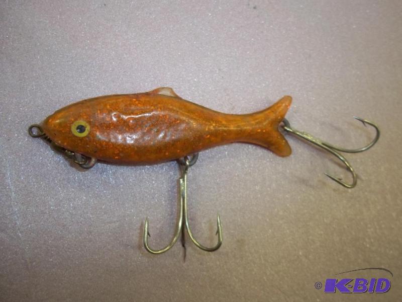 lot 77 image: Vintage Orange lure see photos for size and m...