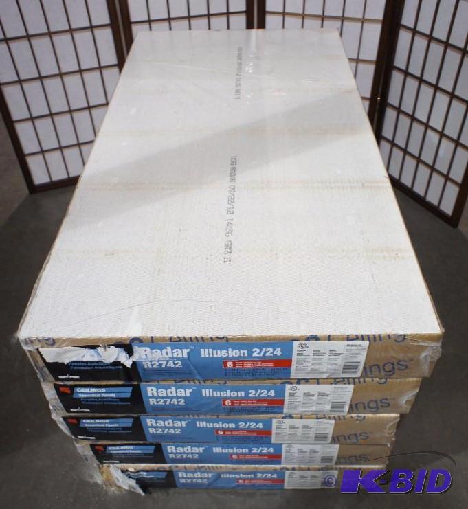 lot 27 image: NEW USG Ceiling Tiles 2X4 Radar R2742, 48 ...