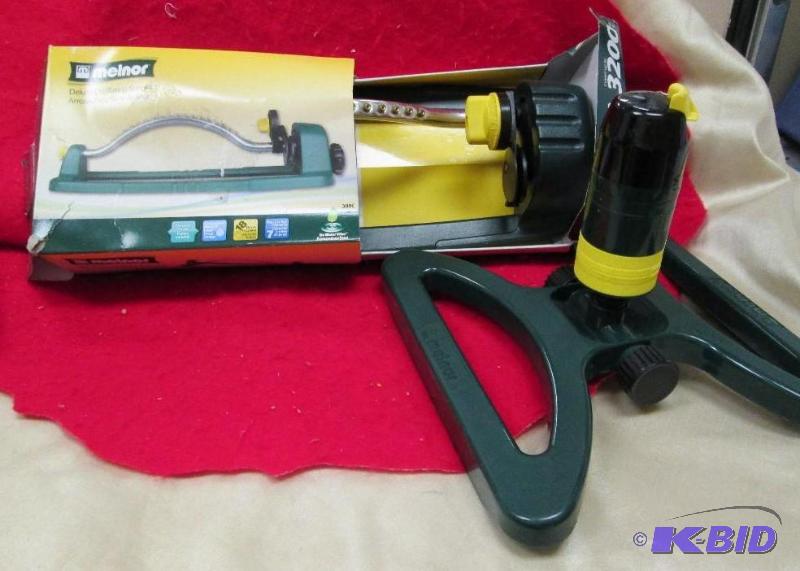 lot 103 image: Melnor Deluxe oscillating sprinkler and diffe...