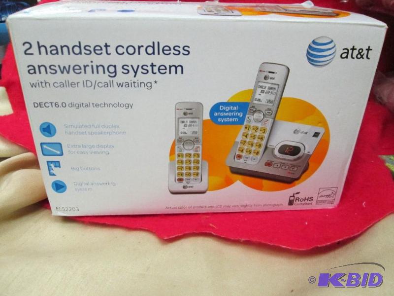 lot 112 image: Tat 2 handset cordless answering system with ...