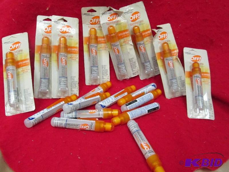 lot 131 image: Qty 16 Johnson Off family care unscented with...