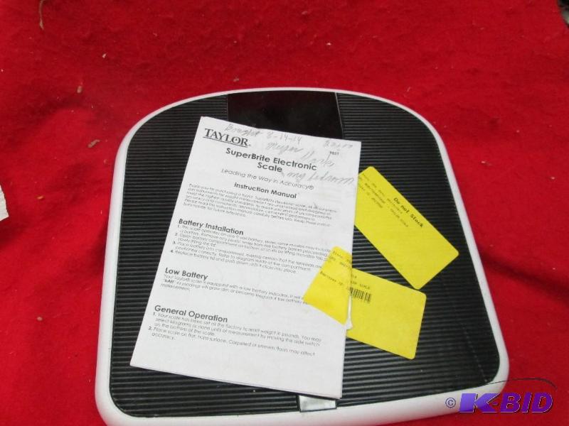 lot 134 image: Taylor superbrite electronic scale...