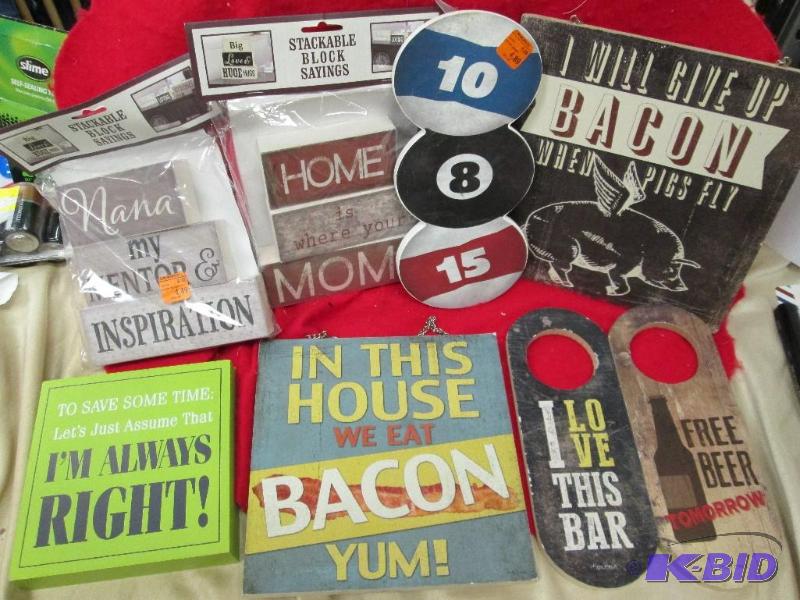 lot 142 image: Qty 8 different signs...
