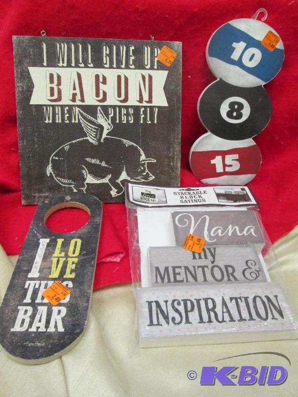 lot 144 image: Qty 4 different signs...