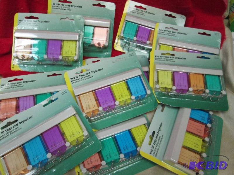 lot 151 image: Qty 11 Key ID tags and organizer...