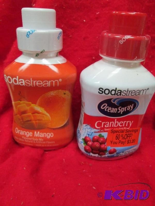 lot 155 image: Soda Stream Orange Mango and Ocean spray Cran...