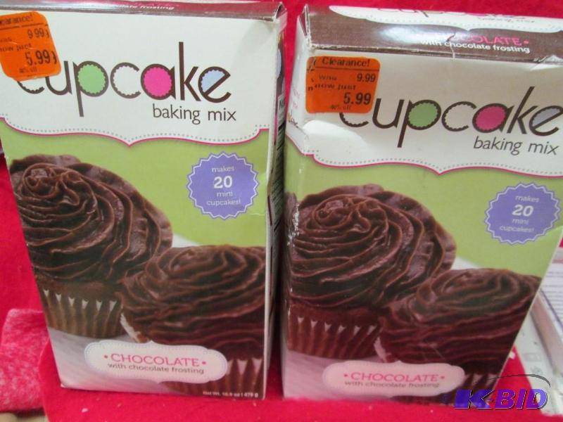 lot 157 image: Qty 2 Cupcake baking mix with frosting Chocol...