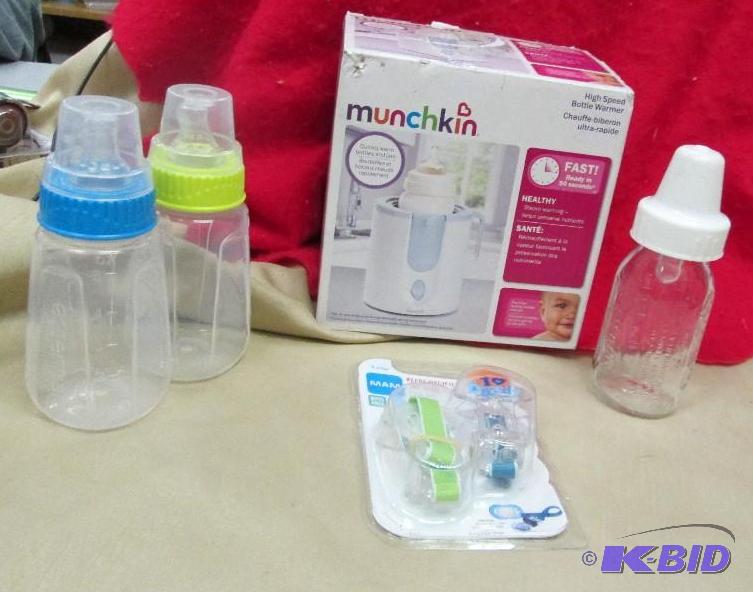 lot 161 image: 2 first essentials 5oz bottles, 1 glass 5oz b...