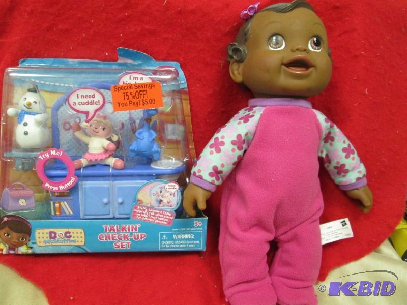 lot 170 image: Baby alive doll and Talkin check-up set Doc ...