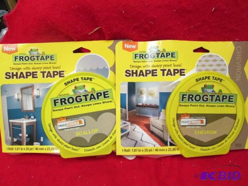 lot 209 image: Qty 2 rolls Frog tape Keeps paint out keeps l...