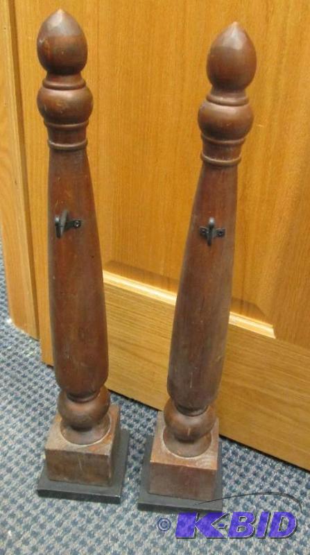 lot 210 image: Qty 2 post with a hook to hang something on...