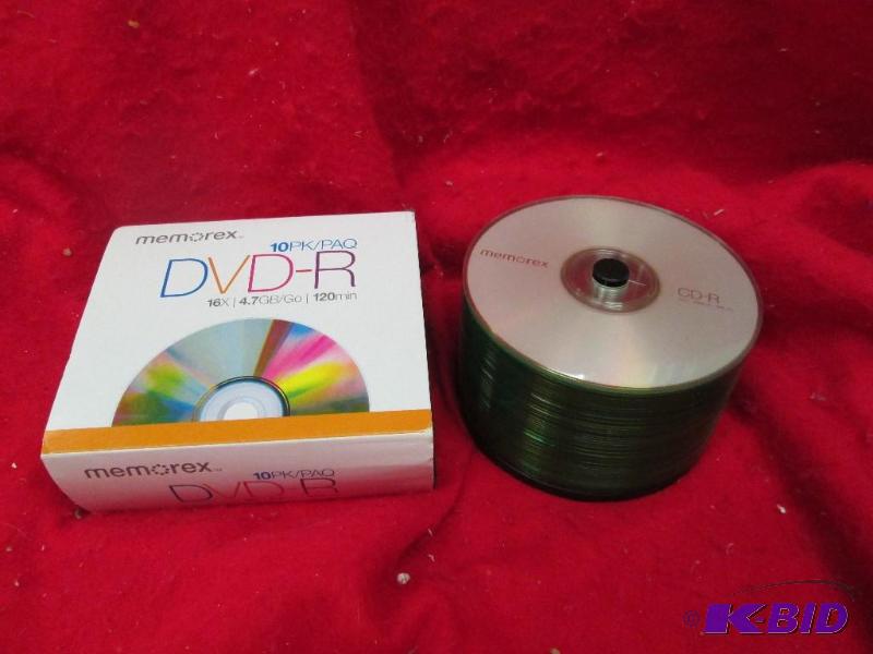 lot 225 image: Memorex Dvd-r and Memorex CD-r...