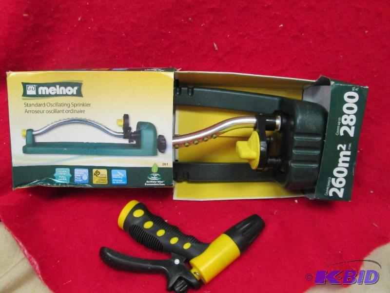 lot 249 image: Melnor Standard oscillating sprinkler and a o...