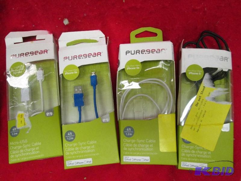 lot 257 image: Pure Gear IPhone 5 or 5s Charger-sync cable...