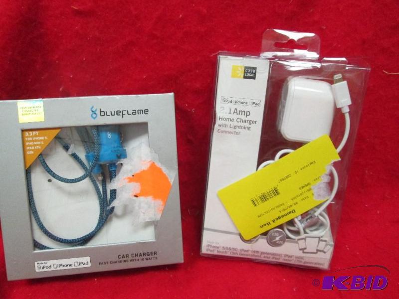 lot 259 image: Blue flame car charger fast-charging with 10 ...