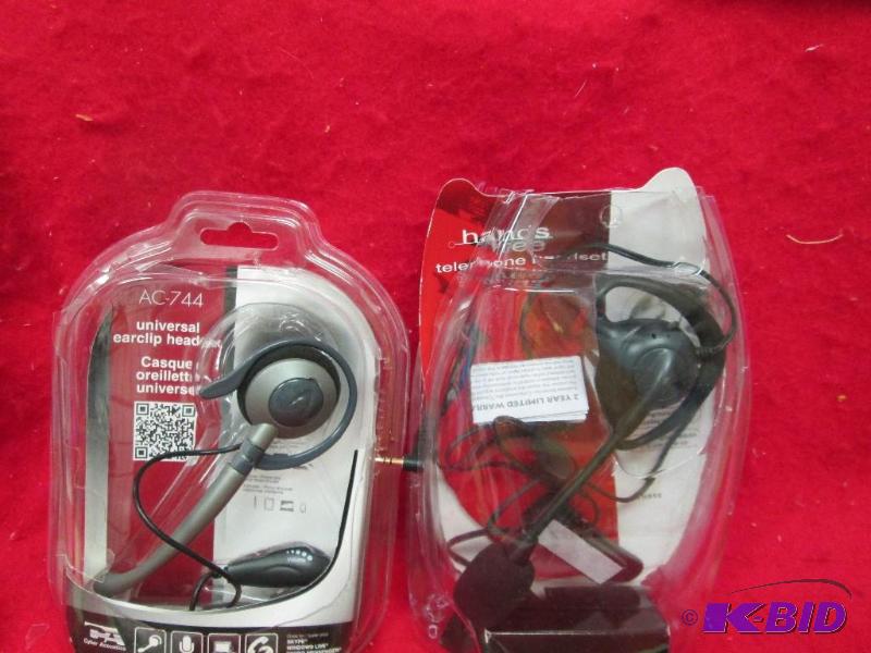 lot 260 image: Universal ear clip headset and hands free tel...
