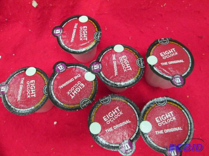 lot 266 image: Qty 7 Keurig 1 brew Eight oclock the origina...