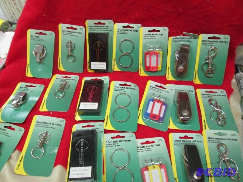 lot 284 image: Qty 21 Belt hook, easy release key ring, plas...