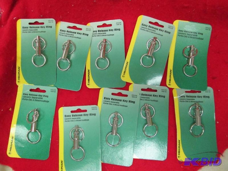 lot 295 image: Qty 10 Easy release key ring...