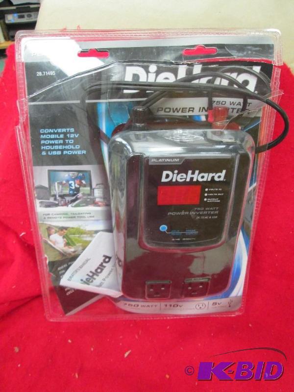 lot 48 image: Platinum Diehard 750 Watt power inverter...