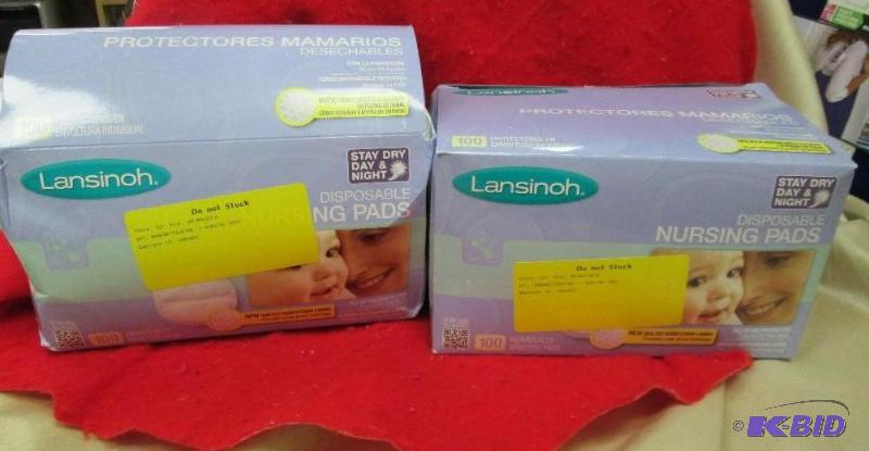 lot 74 image: Qty 2 Lansinoh Disposable nursing pads 100 pe...