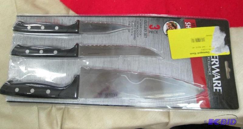 lot 87 image: Farberware 3 piece cutlery set...