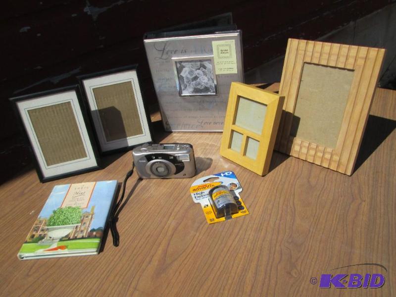 Lot of photo frames, camera and film...