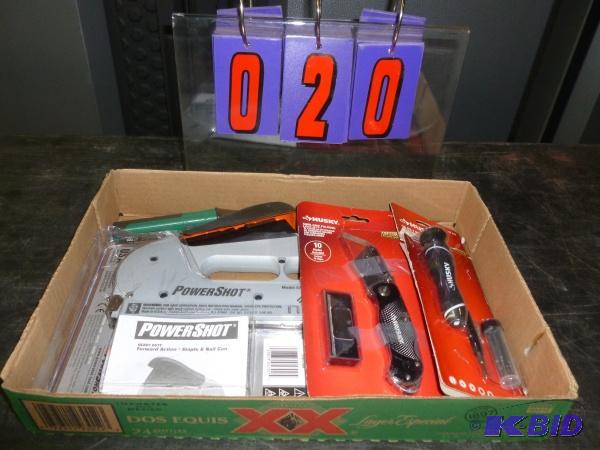 lot 20 image: Flat of tools. As shown. Terms. Inspection is...