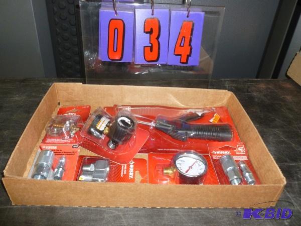 lot 34 image: Flat of air tool accessories.. As shown. Term...