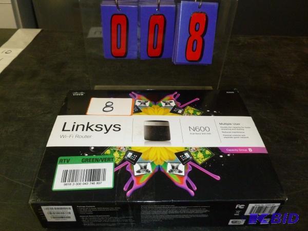 lot 8 image: Linksys n600 dual band wifi router. As shown....