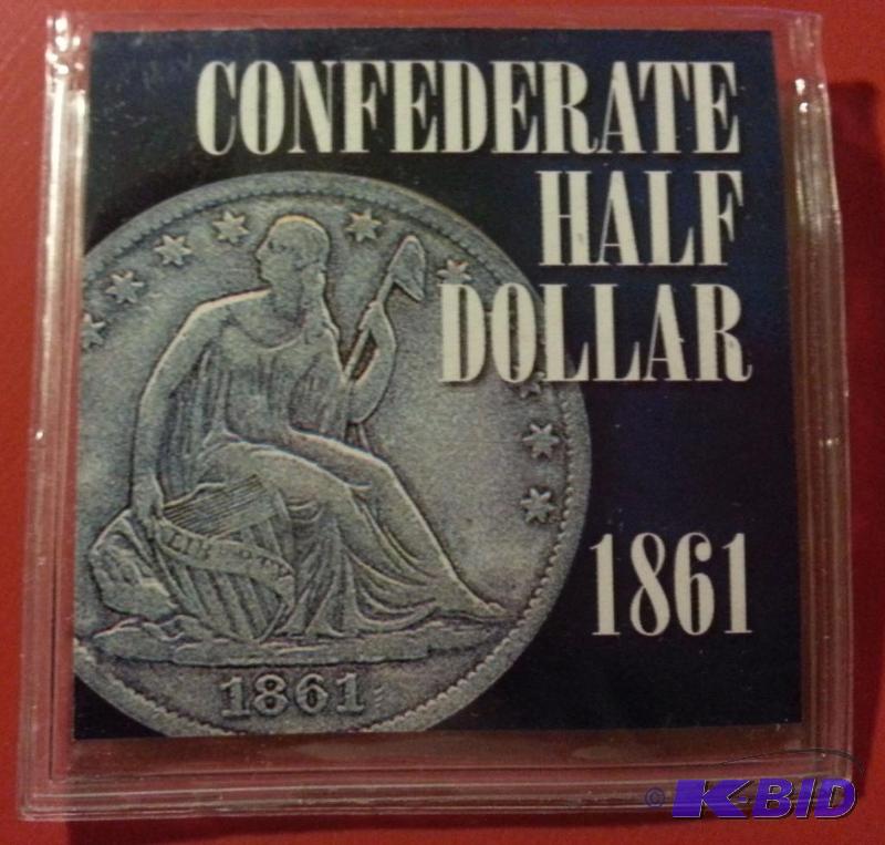 1861 CONFEDERATE STATES OF AMERICA HALF DOLLA...