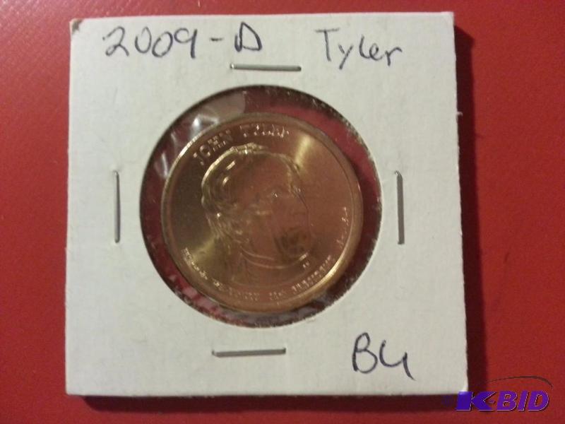 2009 D TYLER GOLD COLORED DOLLAR BU...