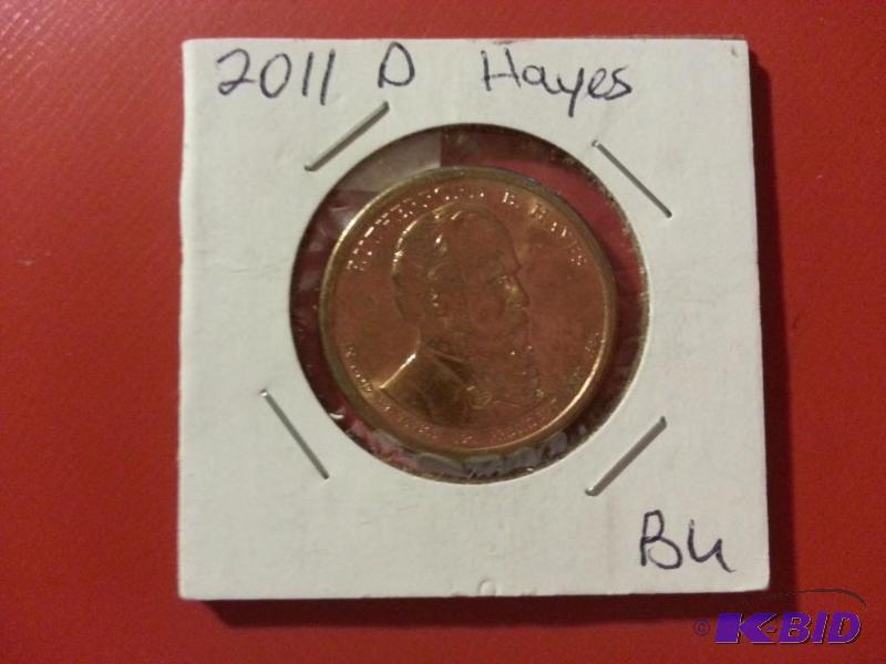 2011 D HAYESGOLD COLORED DOLLAR BU...