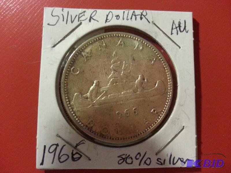1966 CANADA SILVER DOLLAR 80% SILVER...