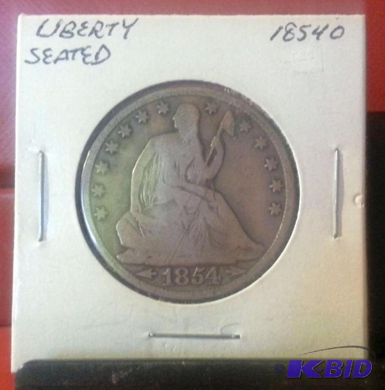 1854 O (NEW ORLEANS MINT) SEATED LIBERTY HALF...