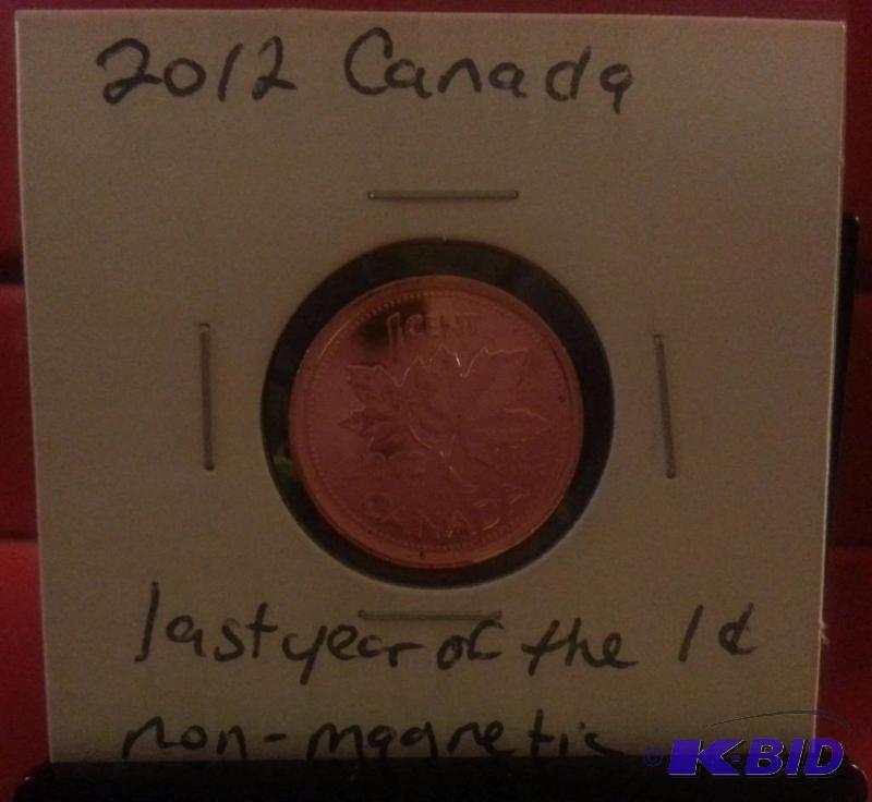 2012 CANADA CENT, LAST YEAR OF ISSUE NON-MAGN...